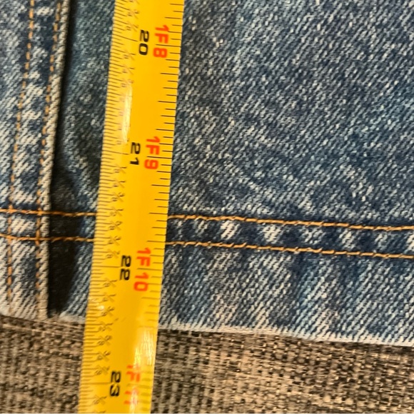 Vintage Freeway 80s Denim Pencil Skirt Patches High Waisted sz 8 - Picture 13 of 15